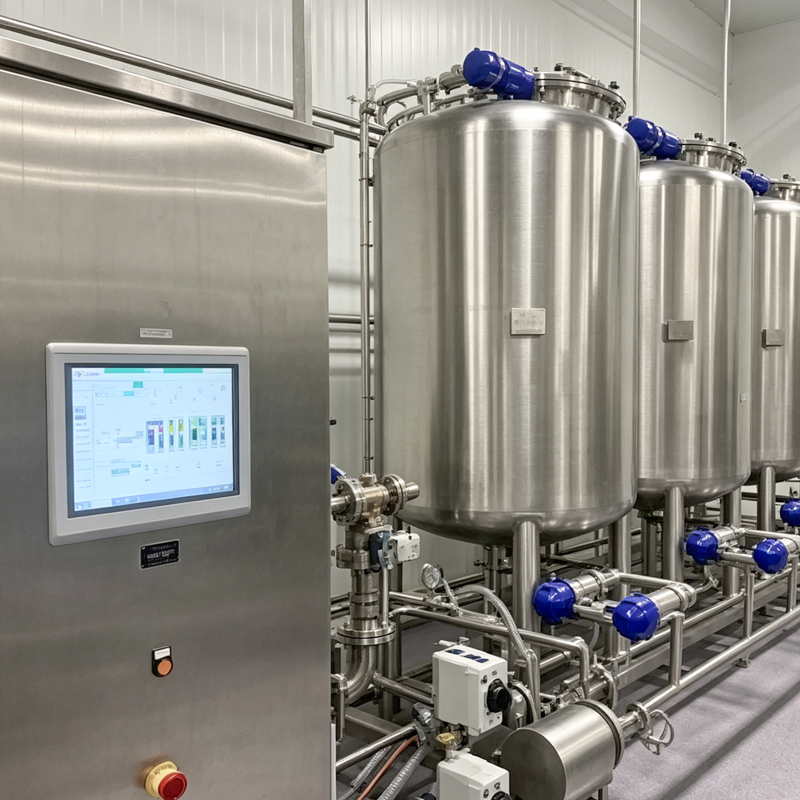 Sistema CIP (Clean-in-Place) para uso alimentício Sistema CIP (Clean-in-Place) para uso alimentício